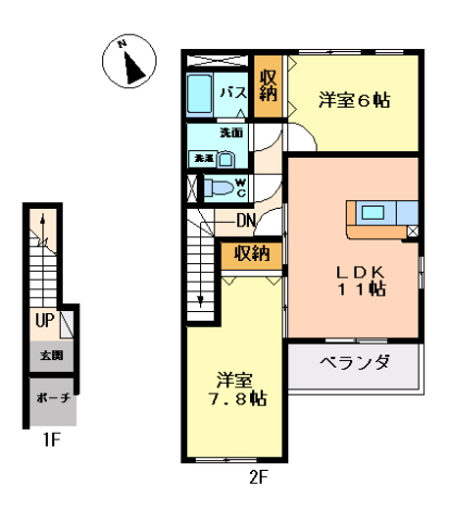 パーチェ　Ａ棟の間取り