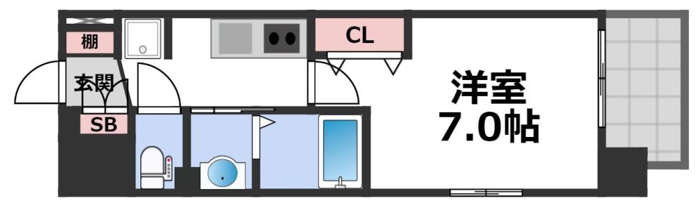 Luxe布施東の間取り