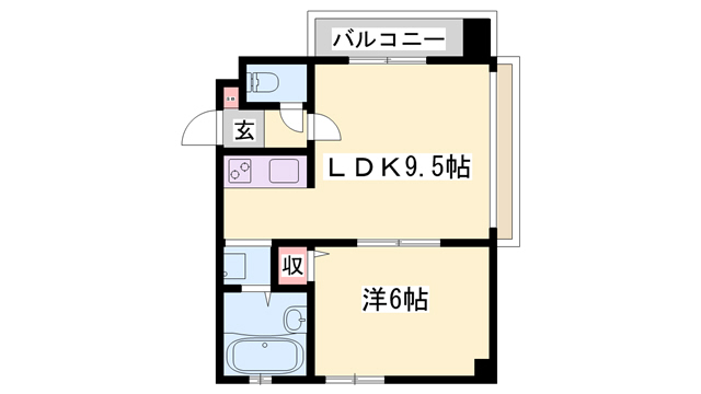 ベルトピア姫路Iの間取り