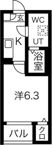 名古屋市守山区町南のアパートの間取り