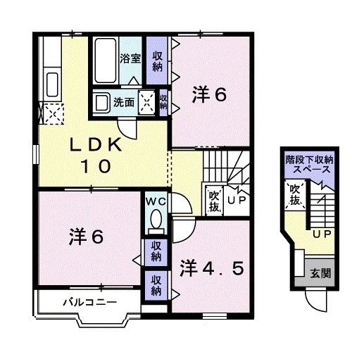 紀の川市貴志川町神戸のアパートの間取り