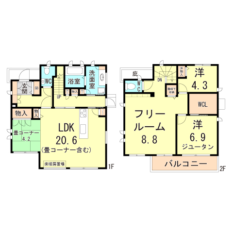 大久保町大窪戸建の間取り