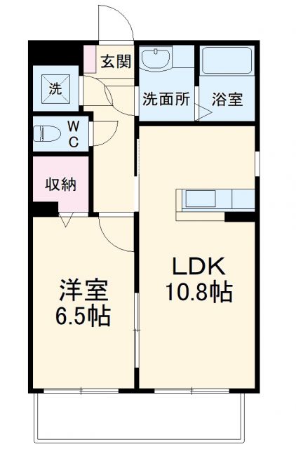 豊川市四ツ谷町のマンションの間取り