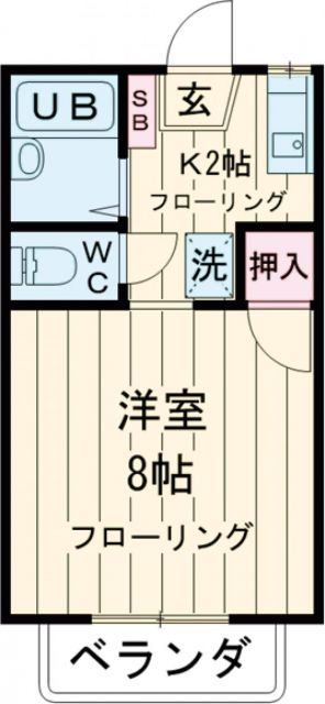 ＫＵＮＩＳＡＷＡハイツの間取り