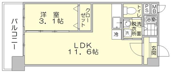 グリュックハイム山王公園前の間取り