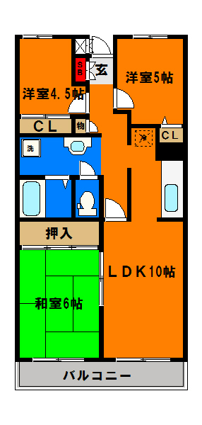 【アンリベールIIの間取り】