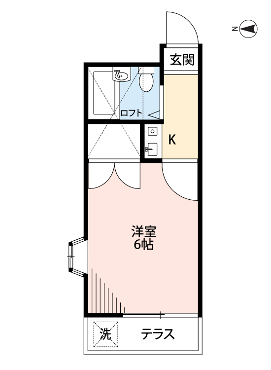 稲城市大丸のアパートの間取り