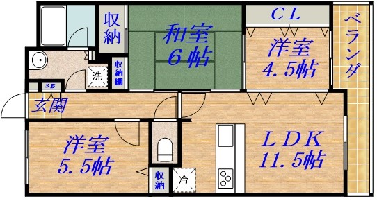 【メロディーハイム守口参番館の間取り】