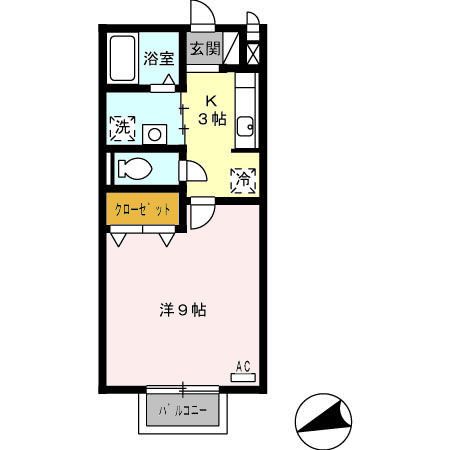 御殿場市新橋のアパートの間取り