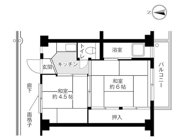 ビレッジハウス神主1号棟の間取り