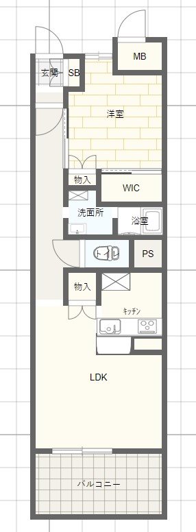 【姫路市神田町のマンションの間取り】