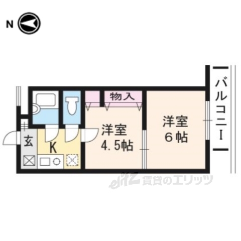 リバティ西陣の間取り