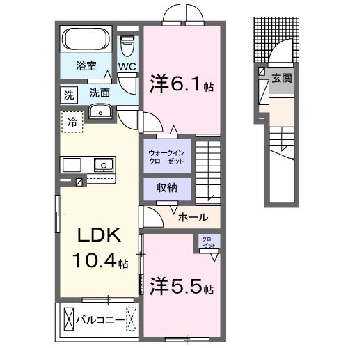 豊川市古宿町のアパートの間取り