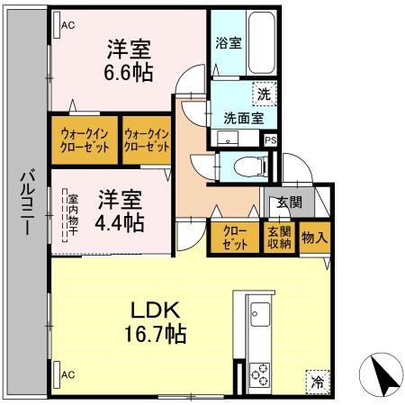 ティエード九大病院前の間取り