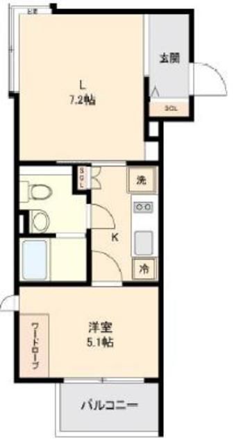 渋谷区代々木のマンションの間取り