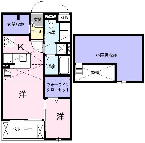 【静岡市駿河区下島のアパートの間取り】