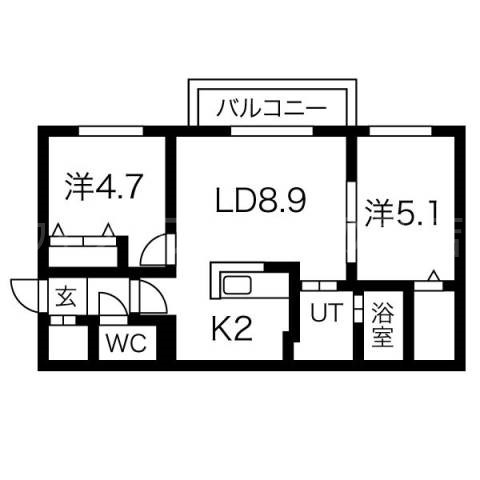 【札幌市白石区東札幌一条のマンションの間取り】