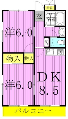 若美屋ハイツの間取り