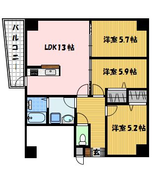 アールグレイ扇町の間取り