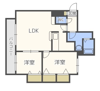 パルティーレ南郷通の間取り