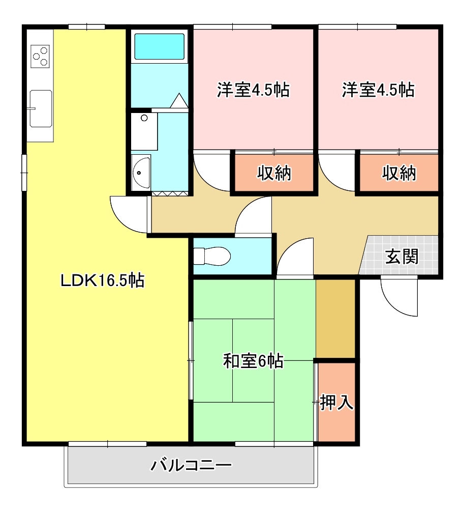 塩見ハイツの間取り