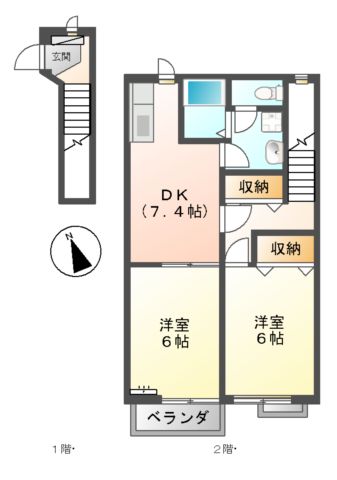 フォレスト　平賀の間取り