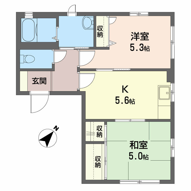 吾川郡いの町のアパートの間取り