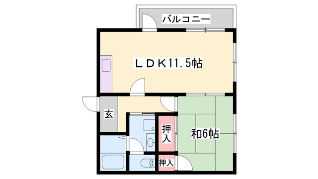 船場スカイハイツの間取り