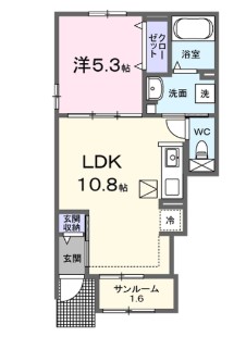 善通寺市稲木町のアパートの間取り