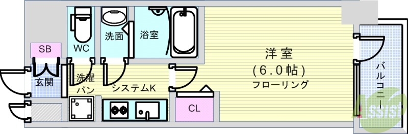 プレサンス松屋町ヴェルデスの間取り