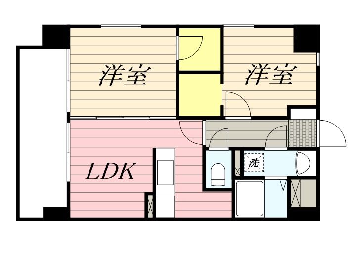 福岡市東区多の津のマンションの間取り