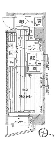 ジェイパーク上野池之端の間取り