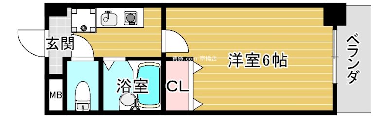 【大阪市城東区放出西のマンションの間取り】