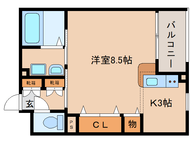 キューブの間取り