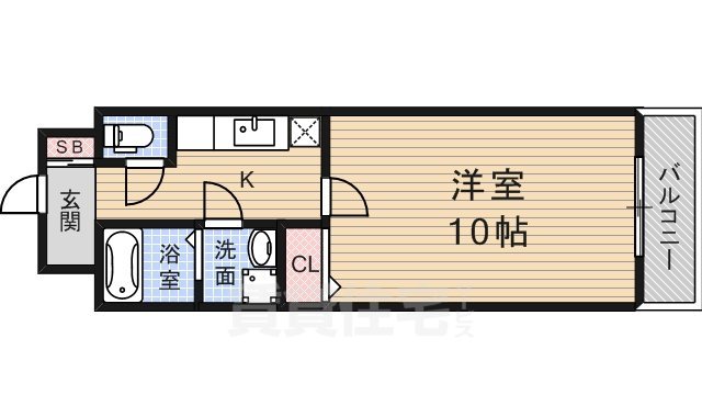 京都市伏見区深草野田町のマンションの間取り