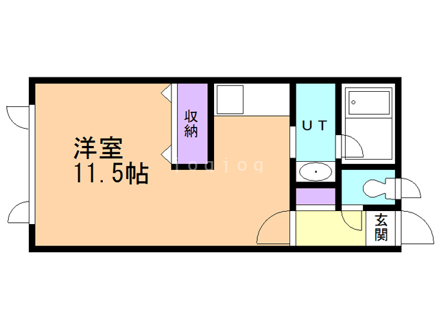 函館市松川町のアパートの間取り