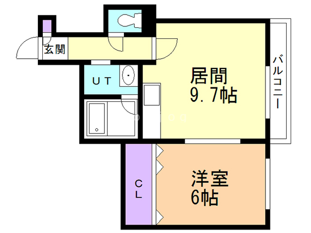 函館市大手町のマンションの間取り