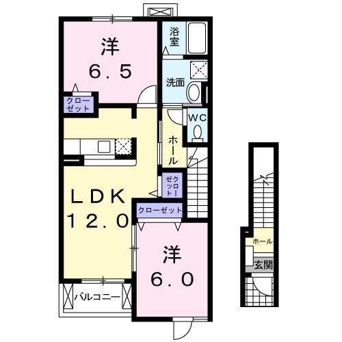 ［大東建託］ネオ・ベルソレイユの間取り