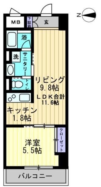 アルファレガロ中央町の間取り