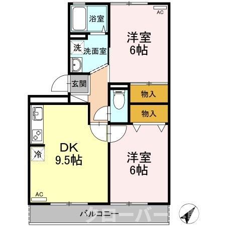 シャトレー西本IIの間取り