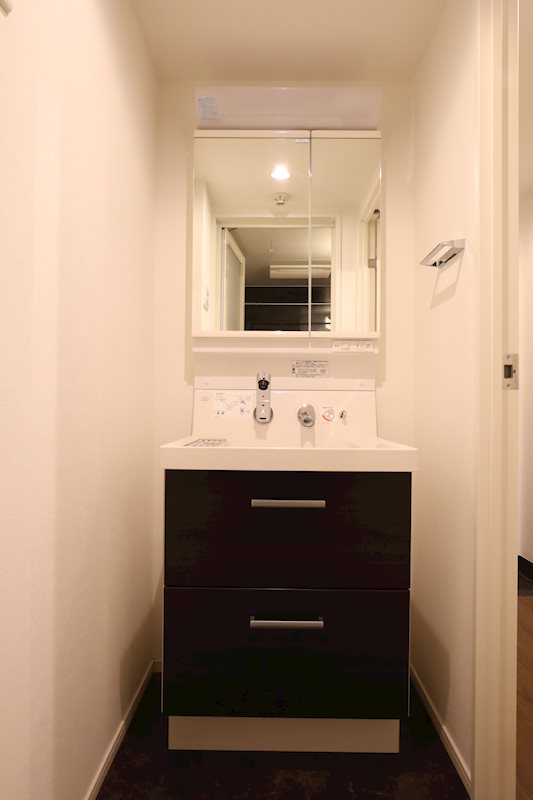 洗面設備　独立洗面台あり、毎朝おしゃれに忙しい女性の方におすすめです