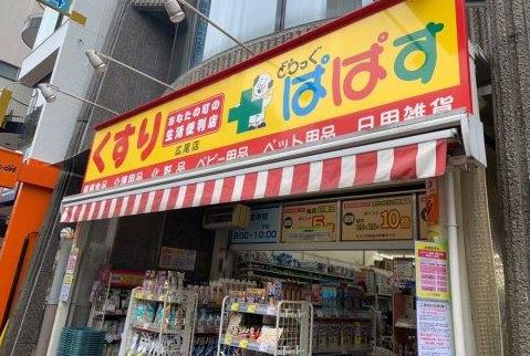 ドラックストア　どらっぐぱぱす広尾店（ドラッグストア）まで982m