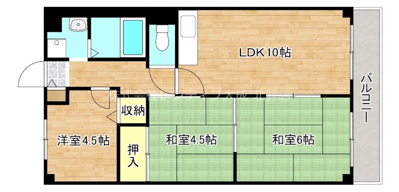 地下鉄千日前線 南巽駅 徒歩3分 8階建 築40年の間取り写真