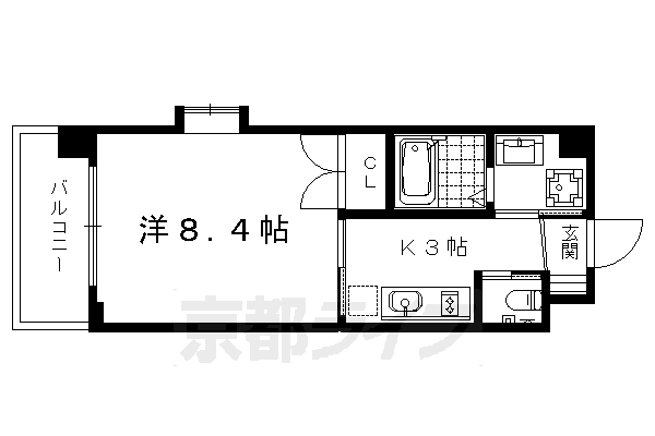 地下鉄烏丸線 北大路駅 徒歩23分 4階建 築13年の間取り写真