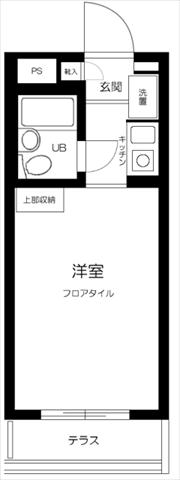 東急東横線 都立大学駅 徒歩15分 4階建 築41年の間取り写真