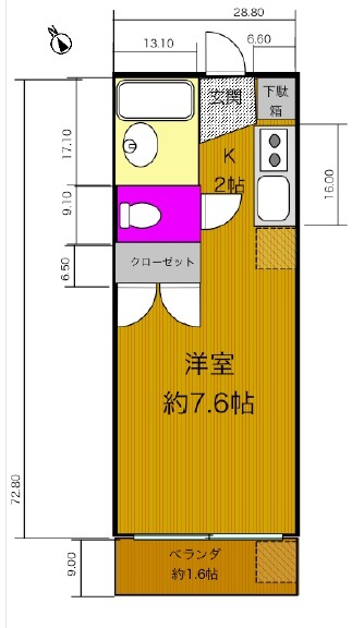 コートクロベの間取り写真