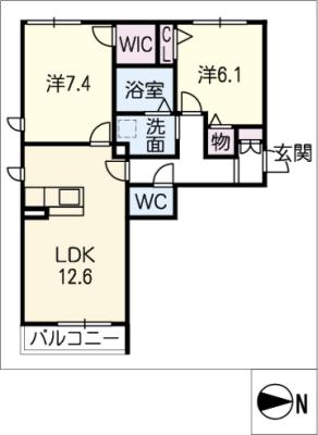 オーヴェスト御津の間取り写真