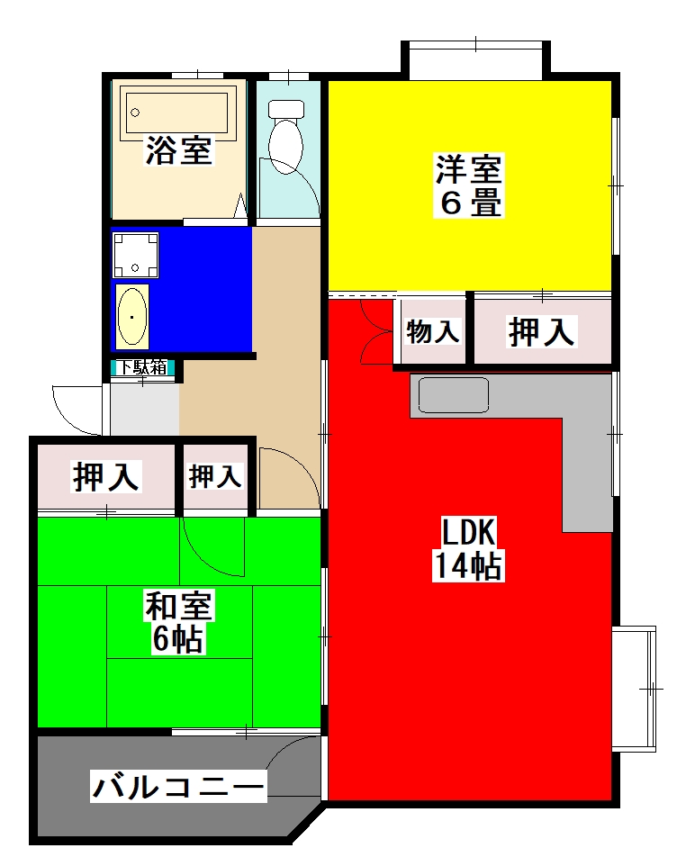 コートビレッジ高橋Ｂの間取り