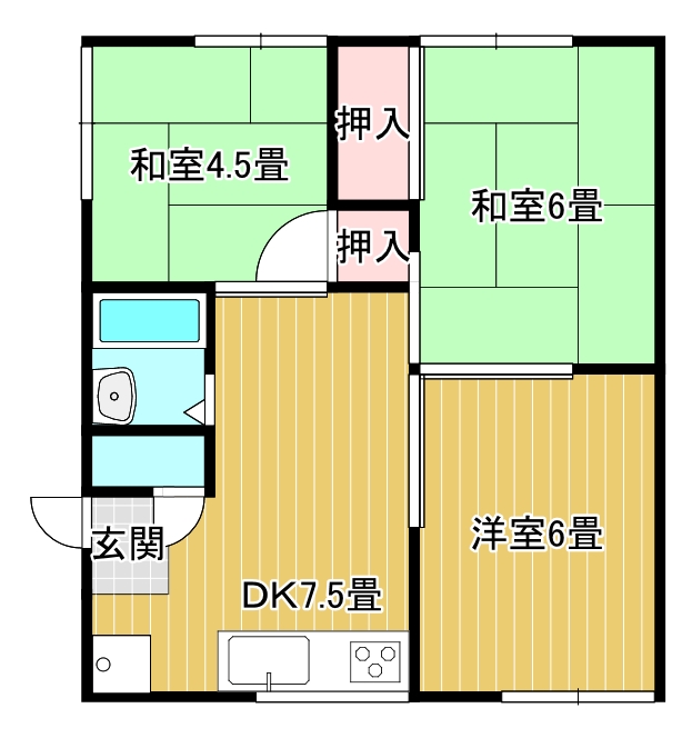 永川ハイツの間取り