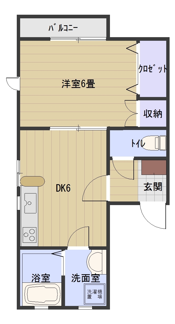 諫早市小船越町のアパートの間取り